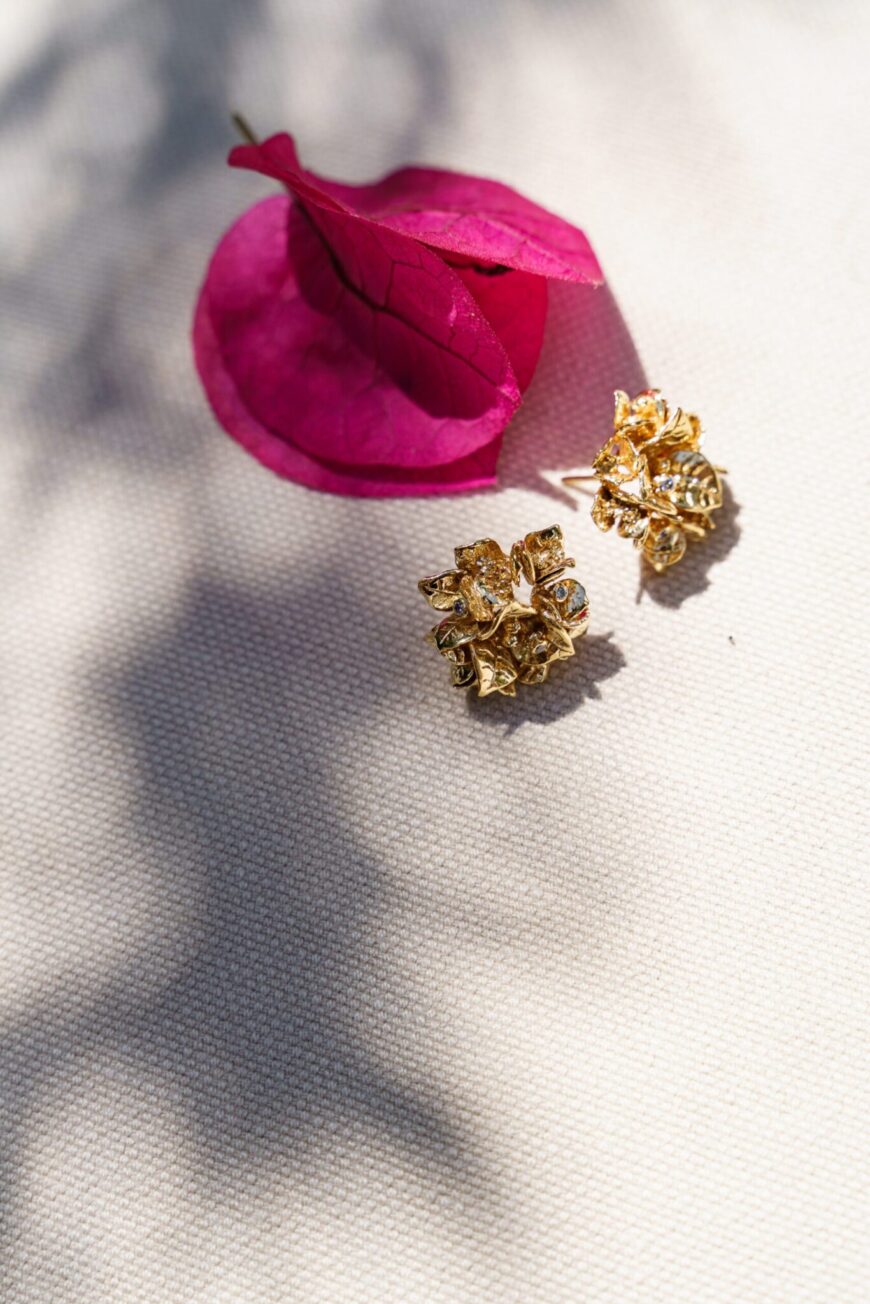 Brincos Bougainvillea Bud