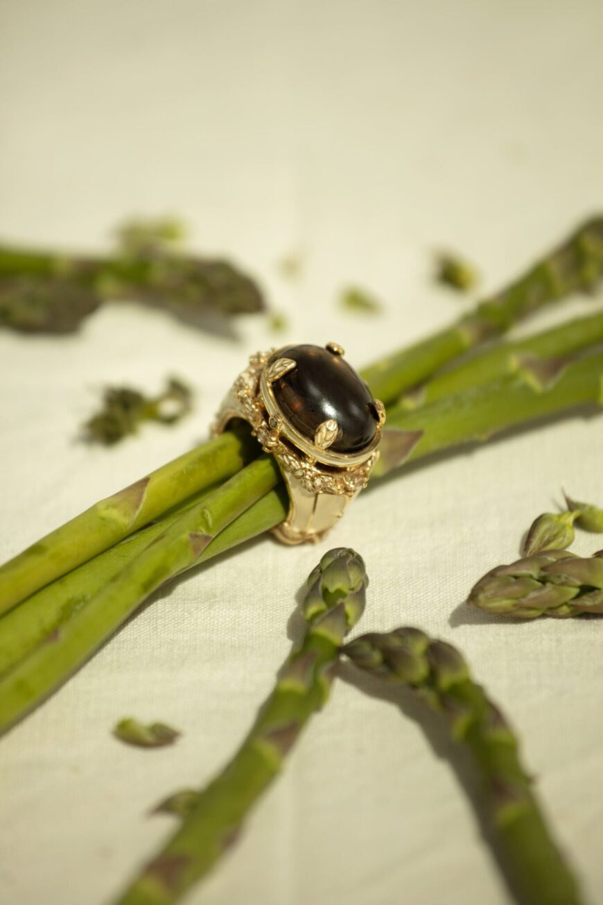 Anel Enamel Dark Quartz