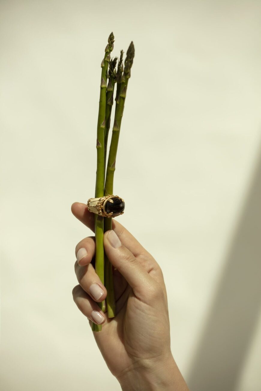 Anel Enamel Dark Quartz