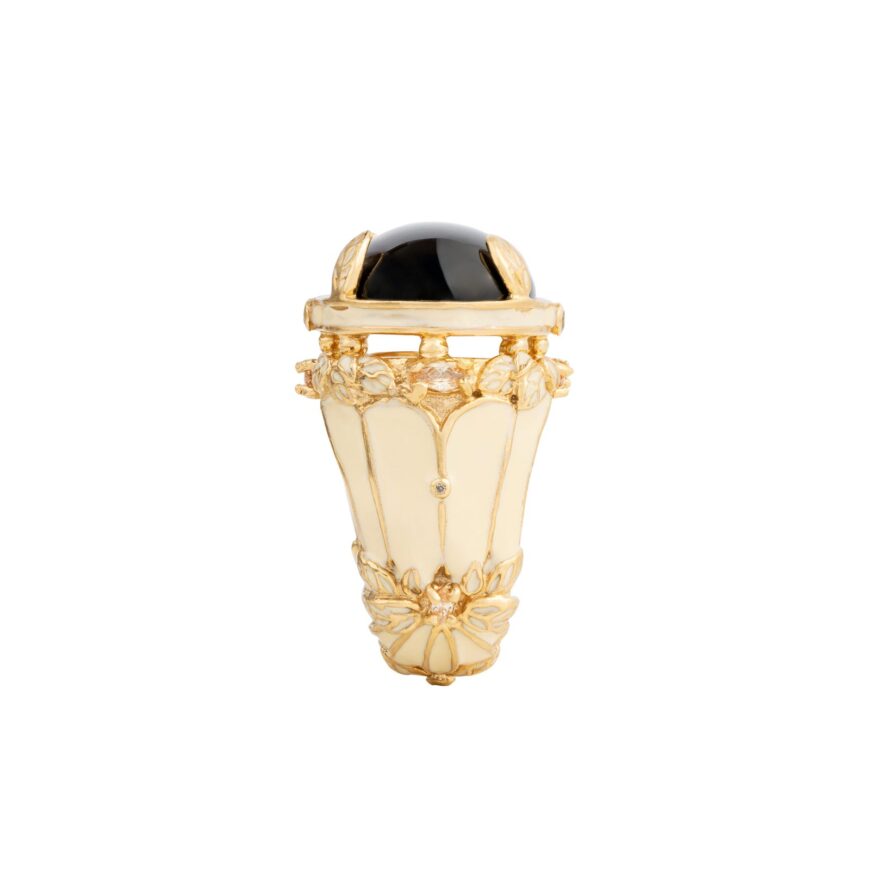 Anel Enamel Dark Quartz