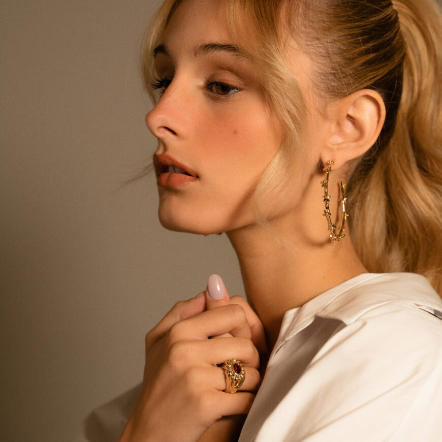 Brincos Constellation Hoop L