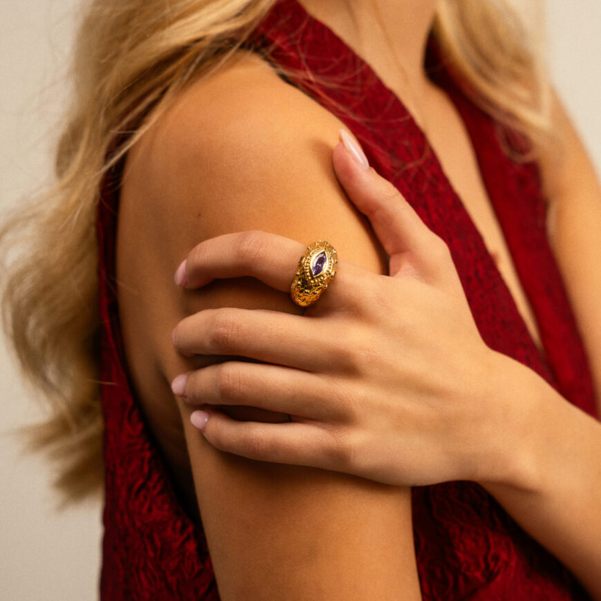 Anel Navete Velvet