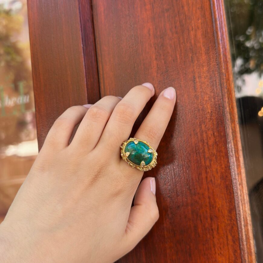 Anel Enamel Dark Quartz